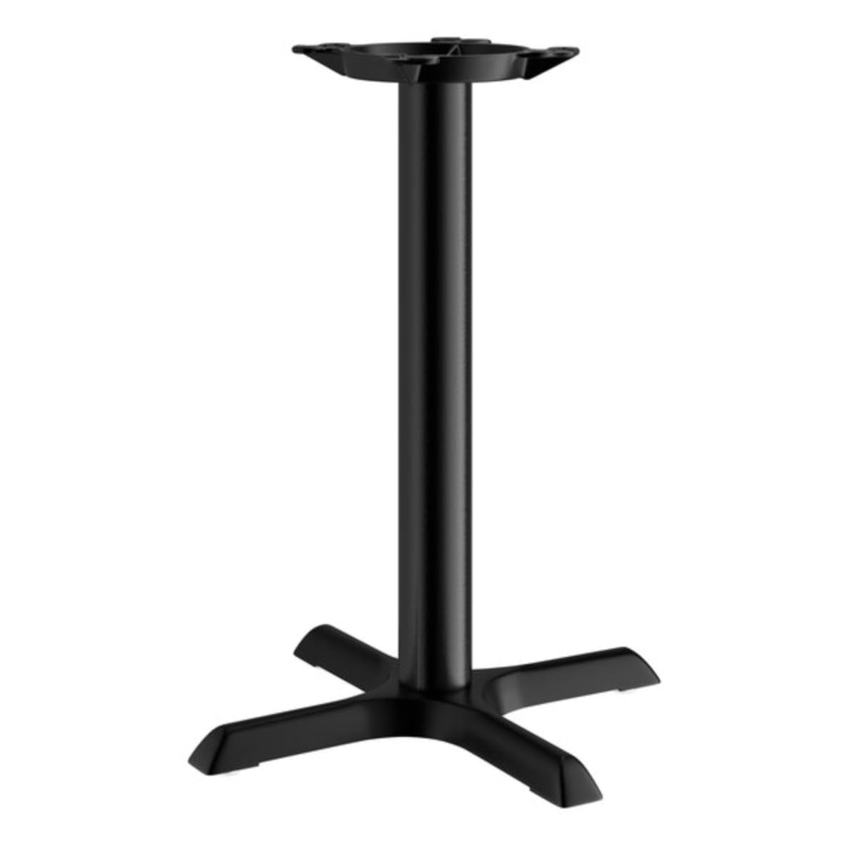 Cast Iron Cross Table Base, Black, Standard Height 28”, Commercial Restaurant Use (22" x 22")