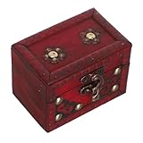 Coffre au trésor au look classique : apportez une touche rétro à votre intérieur avec ce coffret décoratif en bois, alliant charme vintage et fonctionnalité moderne. idéal pour la décoration et le rangement de vos bijoux. coffre à bijoux, organisateur de bibelots antique