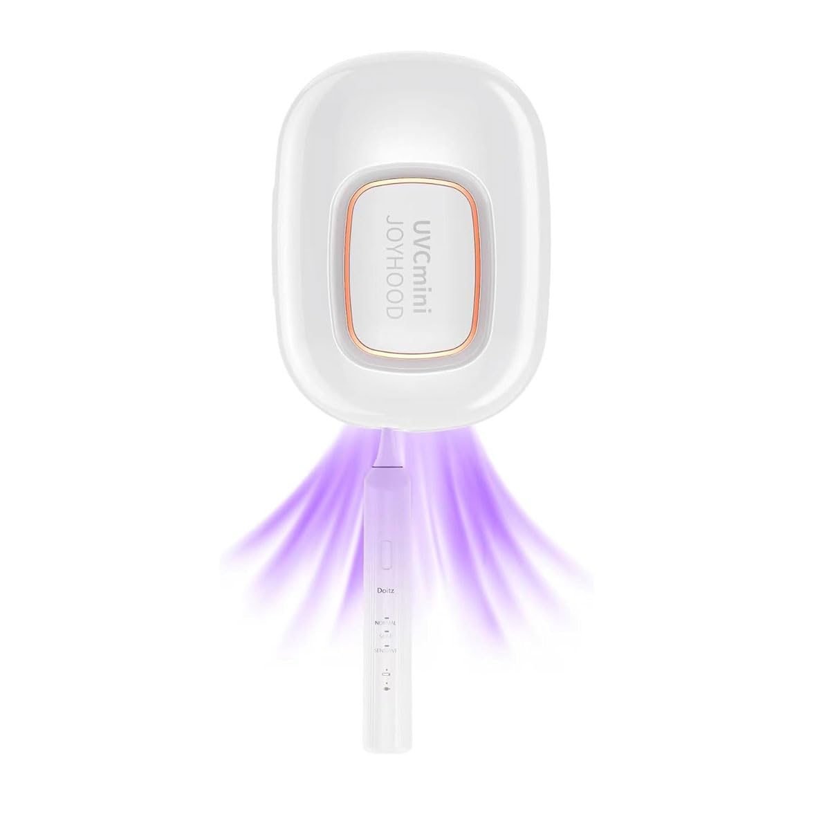 JOYWOOD Intelligente Induzione UV-C Spazzolino Da Denti Portatile Disinfettatore UV, Ricarica USB, Asciugatura + Parete Magnetica Adsorbzione + LED, Adatto a Tutti gli Spazzolini Da Denti（bianco）