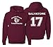 The Creating Studio Adult Salvatore 17 Mystic Falls 2-Sided Hoodie (X-Large, Maroon)