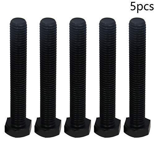 Image of M10x70mm Hex Screws Bolts Carbon Steel Fastener Rustproof Metric Fully Threaded Replace Bolt Black 5PCS