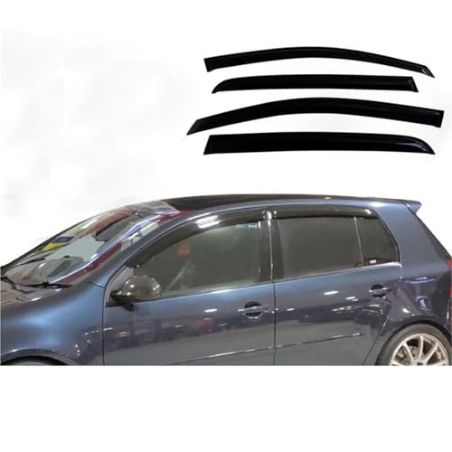 Genérico Juego De Deflectores De Viento Deflectores Ventana Laterales para Golf 6 Mk6 2009-2013 Visera Ventana Protector contra Viento Viseras Lluvia Y Sol Viento Vidrio