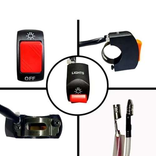 Interrupteur de phare de moto 22 mm commande universelle de demarrage custom chopper - 3