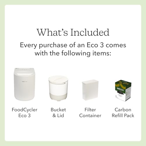 Image of FoodCycler Eco 3 Electric Kitchen Composter & Food Waste Recycler| 3.5L Compact Countertop Compost Machine| 2026 New Launch| 2-Year Warranty| OneTouch| Portable, Odorless Indoor Waste Solution| White