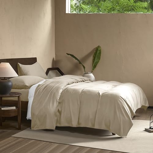 Image of EVERLY California King Sheets Set,Luxuriously 400 Thread Count Organic Viscose Derived from Bamboo Bed Sheet,Cooling Sheets for California King Size 4 Piece Deep Pockets Bedding Sheets-Champagne