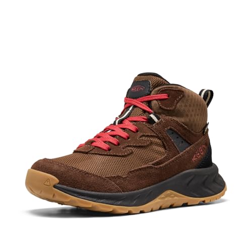 KEEN Unisex-Child Hightrail Mid Height Durable Lightweight Breathable Waterproof Hiking Boots Dark Earth/Garnet 6
