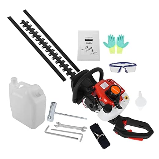 Hedge Trimmer Gas Powered 2 Cycle,26cc Hedge Trimmer,24-Inch Dual Sided Hedge Trimmer with Rotating Handle,Gasoline Hedge Trimmer Gardener Professional Landscaper Home User