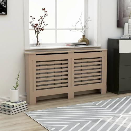 Xichuzi Cubierta para radiador MDF 152x19x81 cm, Cubre Radiadores, Cubreradiadores Modernos, Estanteria para Radiador