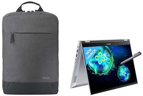ASUS Vivobook S 14 Flip (2023), AMD Ryzen 5 7530U, 14" (35.56 cm) FHD+ Touch, (8GB RAM/512GB SSD), TN3402YAB-LZ522WS BP1504 Laptop Bag (Grey)
