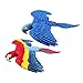 Toymany 9PCS Realistic Parrot Birds Figurines, 2-4
