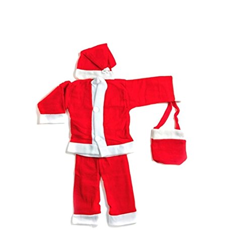 Image of FancyDressWale Santa Claus baby boys Christmas dress Unisex with Cap and Bag