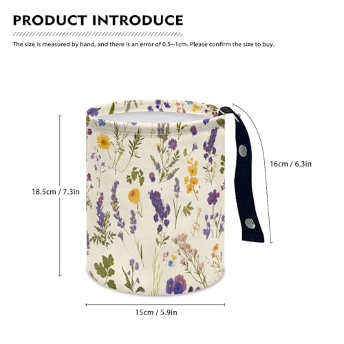 Image of 1pc Printed Car Trash Can, Flower Kitchen Camping Trash Can,Waterproof Trash Can, Women's Car Accessories, Car Seat Back Use Car Interior Accessory Storage Bag
