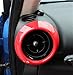 DSBH Auto Instrumentenaufkleber Für Mini Countryman R60 Für Cooper Auto Armaturenbrett Seiten Mittelkonsole Klimaanlage Vent Dekoration Schutzschale Autoinnenausstattung (Color : Red 2PCS-A)