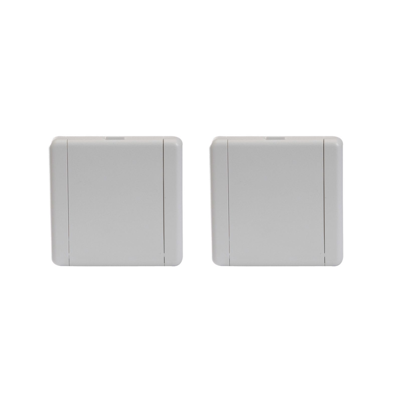 VacuValve ES Lot de 2 prises d'aspiration carrées pour aspirateur central, couleur blanche, 90 x 90 mm, 2 broches de contact, ouverture 36-38 mm