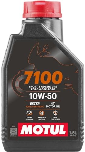 Motul 7100 4T 10W-50 API SN Fully Synthetic Motorcycle Engine Oil โ High Performance Protection, Smooth Gear Shifting & Superior Engine Care for Long-Lasting Riding, 1.5L
