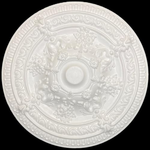 FAST DECOR Elegant Polystyrene Ceiling Rose 67.5 cm Decorative Ceiling Medallion Moulding Lightweight Coving for Ceilings Easy to Install Ceiling Decoration for Home & Living Room