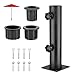 Sonnenschirmständer, Garten Sonnenschirm Standrohre Universal SonnenschirmStandrohr mit 3 TLG Reduzierring (50/40/32 mm) Sonnenschirm Hülse Stände Schirmbaser Standrohr für Granit, Zementplatte