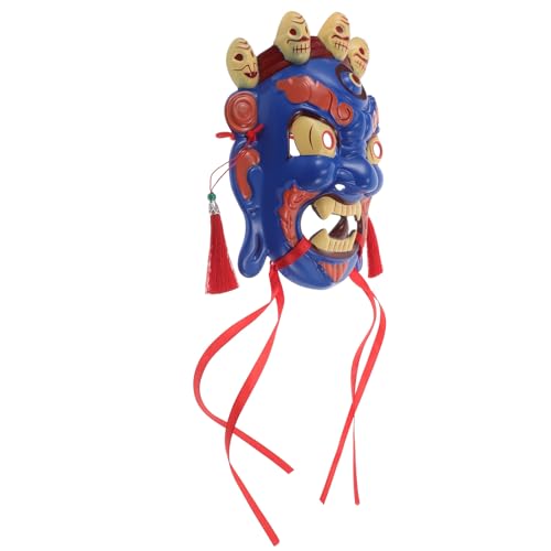 Masque de Cérémonie Tibétain bleu pour customiser un costume de fête