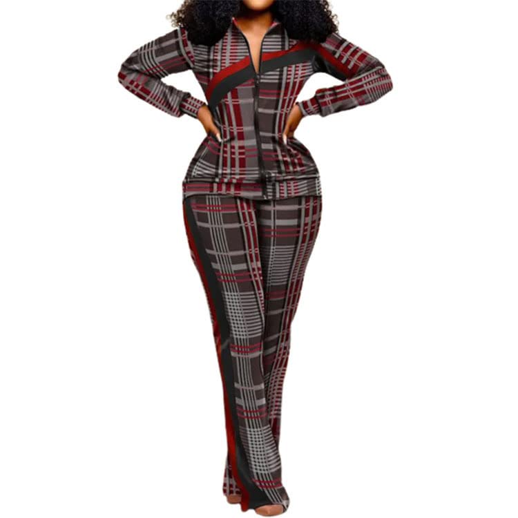 Ensemble leggings coupe ajustée et veste zippée léopard pour effacer les complexes