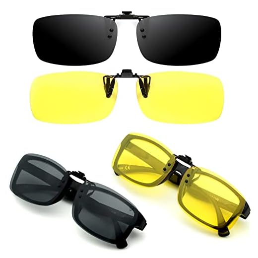CREYESTAL Clip Gafas de Sol Polarizadas, Clip para Gafas para Sol, Clip Solar, Abatible y Ultraligero, Hombre, Mujer, 100% Anti-UV, Certificado CE