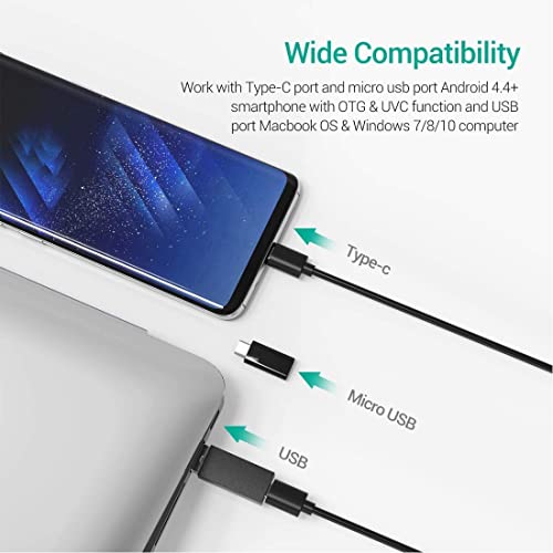 Borescopes telescopische endoscoop inspectiecamera, 5,5 mm USB 3 in 1 semi-rigide waterdichte IP67 slangborescope, met 6… - Image 4