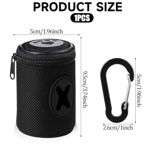 Schwarz Spender Für Hundekotbeutel Dispenser, Kotbeutelspender Pet Poop Tasche Halter Universal Dog Bag Poop Dispenser Mit Reißverschluss, Haustierhundekotbeutelspender Für Hunde Outdoor Spaziergänge