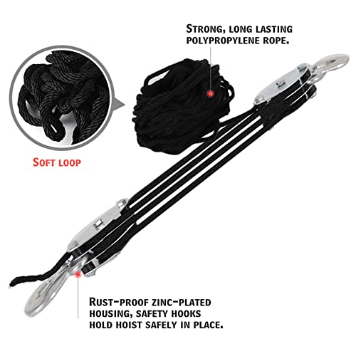 Xstrap Standard ROPE HOIST Metal Wheels Bearing Structure, 1000 Lb Work Load Block And Tackle Pulley System thumb #3