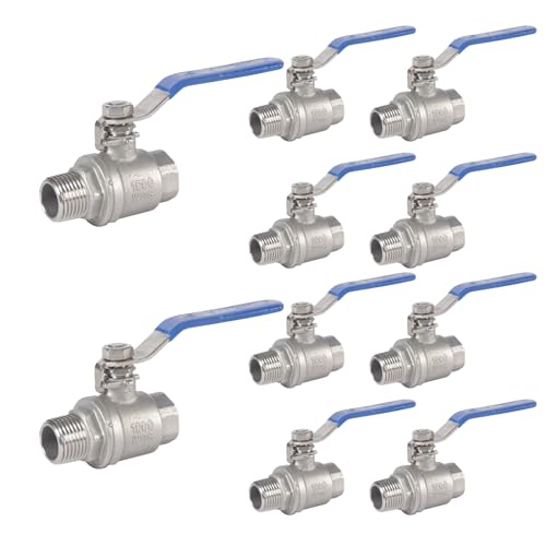 Válvula de bola para cierre de agua resistente de 1/2 pulgada pack de 10 2