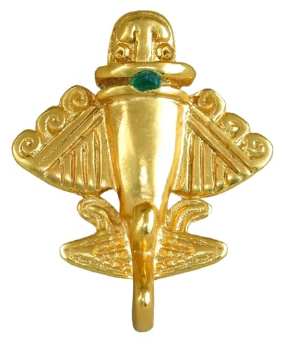 Image of Colombian Emerald & Multi-Material Options | Quimbaya Flyer Lapel Pin | Ancient Alien Golden Jets Collection