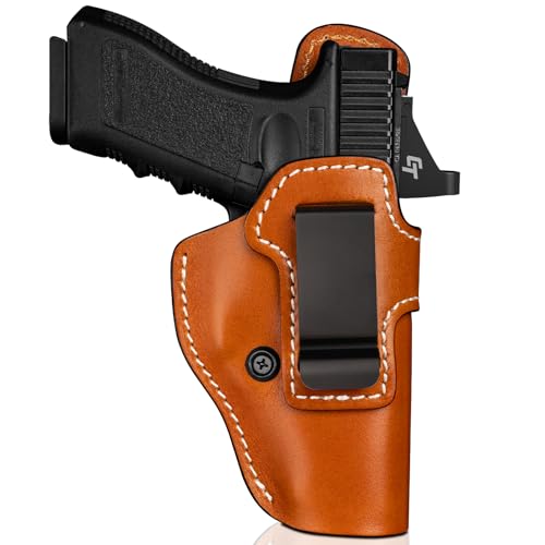 Premium Universal Leather IWB Holster for G17/G20/G21/G22, HK VP9, Walther PPQ and Similar Size