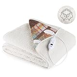 MIMICAO Scaldaletto Singolo Elettrica Vello lana 100% Scalda sonno Singolo 3 Strati antipieghe con...