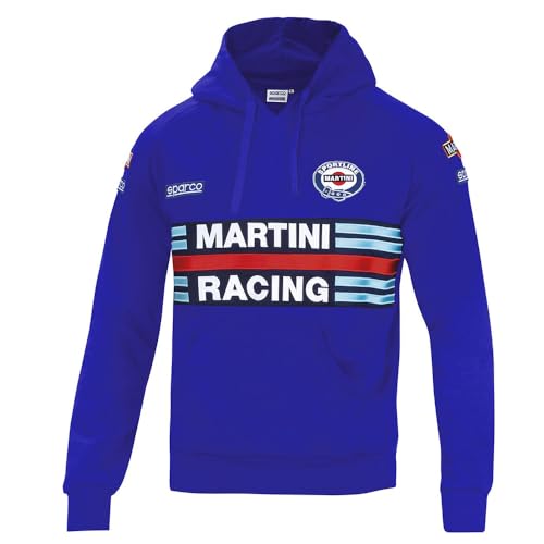 Sweat Sparco Martini Racing Bleu M idéal pour les sorties circuit