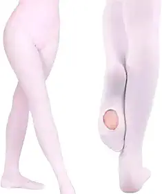 Meia Calça de Ballet Conversível Suplex Rosa Juvenil Fabrica Ballet