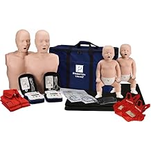 مجموعة MCR Medical Prestan Take2 CPR Manikin & UltraTrainer مع تعليقات لشخصين بالغين وطفلين و2-UltraTrainers وملحقاتها
