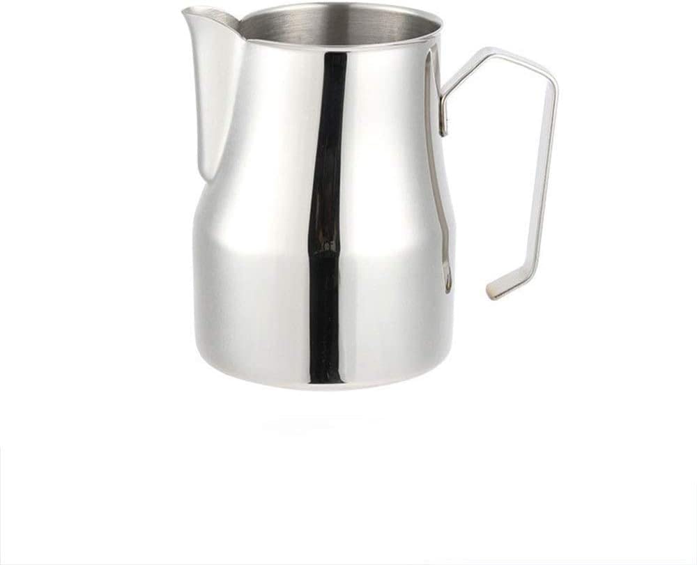 Jarra medidora de Acero Inoxidable, Jarra for espumar Leche for cafetera, Taza de Acero Inoxidable, Jarra, for Hacer Capuchino y Espresso Barista, Color