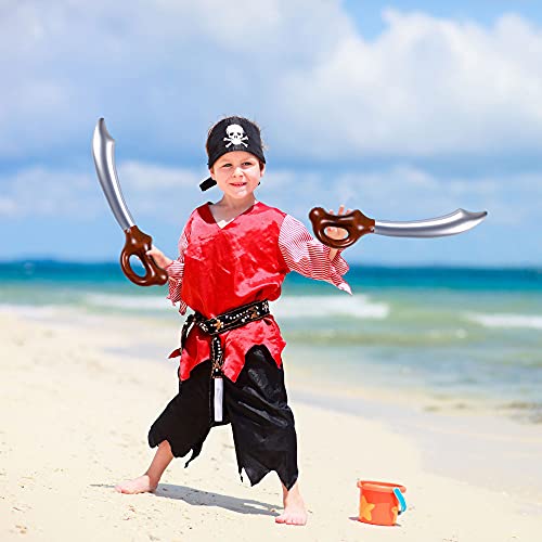 Rcanedny 20 Pieces Inflatable Pirate Sword Halloween Pirate Balloons Pirate Sword Toys For Party Supplies Halloween Theme Party Favours Decorations #TOP2