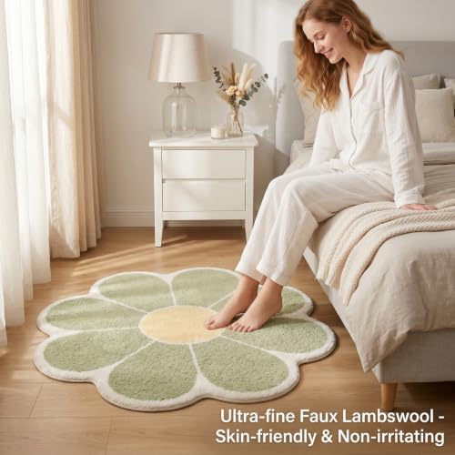 Tapis de bain absorbant et antidérapant en forme de fleur