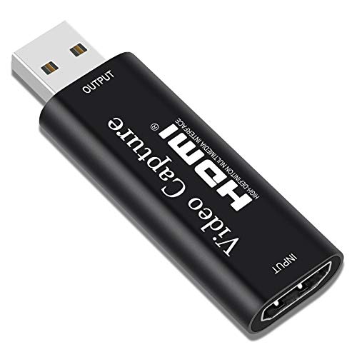SFABF Audio Video Capture Card, Gaming Recorder Card, 1080P HDMI to USB Video Capture Adapter Record to DSLR Camcorder Action Cam,Computer for Gaming, Live Streaming, Teaching, Video Conference