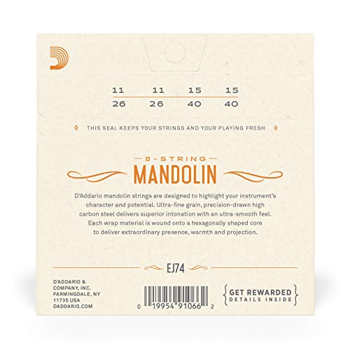 D’Addario EJ74 Cordes pour Mandoline & EJ62 Cordes pour Mandoline - Les Beatles, Paul McCartney, John Lennon, RIngo Starr, George Harrison D'Addario EJ74 Cordes pour Mandoline & EJ62 Cordes pour Mandoline – Image 5