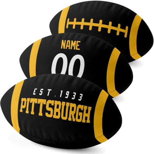 Image of ANTKING Pittsburgh Throw Pillow Custom Name Number for Men Boy Gifts | Personalized Gift for Youth for Birthday Christmas