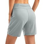 SANTINY Women's 6'' Athletic Long Shorts with 4 Pockets High Waisted Bermuda Shorts for Women Walking Running Casual - Image 2