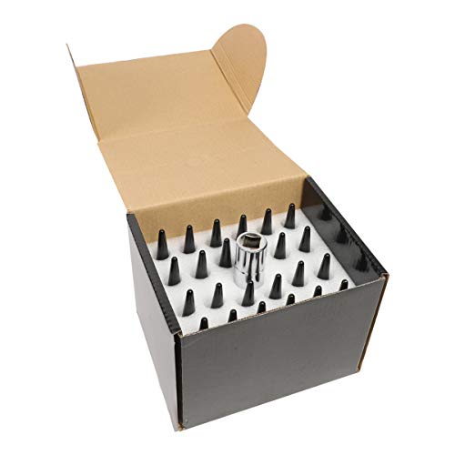 Image of DNA MOTORING LN-ZTL-9056-BK 24Pcs M14 x 1.5 23mm OD /112mm Height Close End Lug Nuts + Adapter, Black
