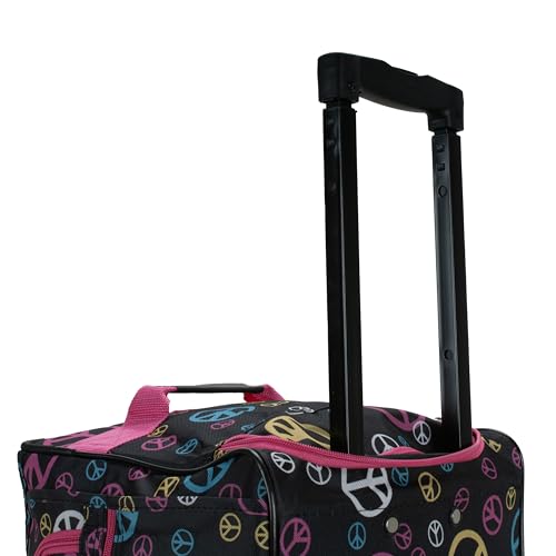 Image of Rockland Rolling Duffel Bag, Black, 22 inch