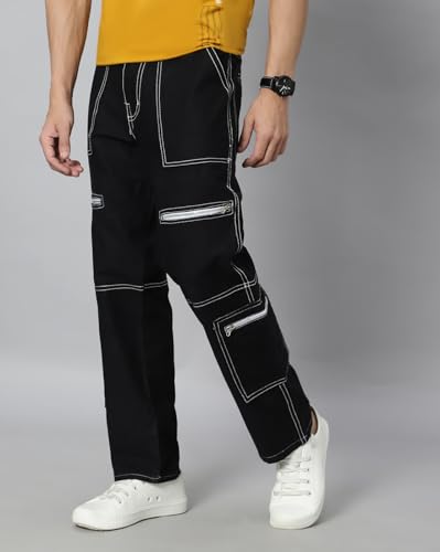 Image of Men's Cotton Adjustable Waistband Slim Fit Comfortable and Stylish Athletic Jeans