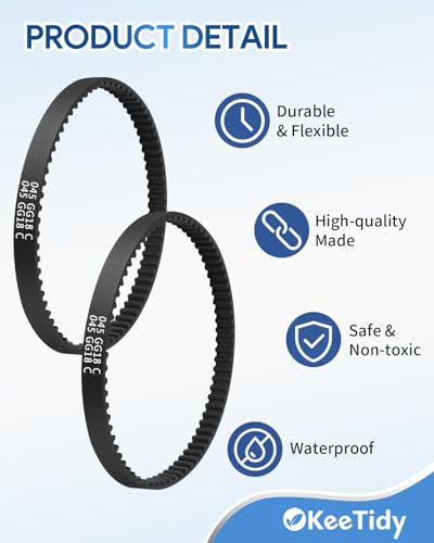Image of Vacuum Belt for Shark Rocket HV300 HV301 HV302 HV305 HV308 HV310 HV320 HV322 HV380 HV345 ZS350 ZS350C ZS351 ZS351C ZS352 Series Upright Vacuum Cleaner, 2 Pack
