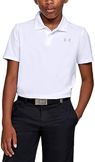Under Armour Boys' Performance 2.0 Golf Polo, White (100)/Mod Gray, Youth Large