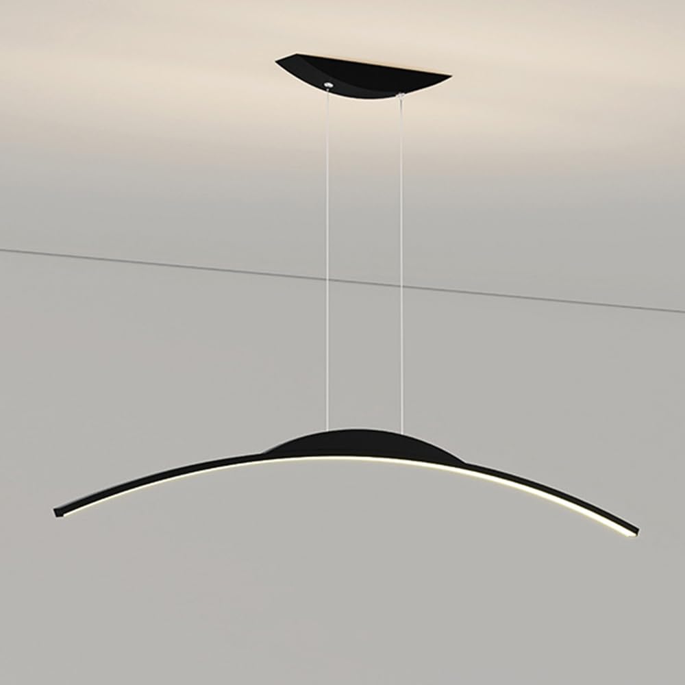 Lustre moderne de plafond à LED suspendu pour îlot de cuisine et bureau
