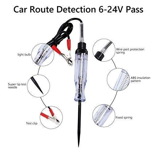 Détecteur Tension Auto Testeur De Circuit Automobile Avec Pinces - Outil Diagnostic Électrique 6-12V