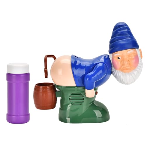 Soplador de burbujas de pedos - Divertidos juguetes sopladores de burbujas de gnomos | Soplador de burbujas navideño con luces intermitentes y música para actividades en interiores y exteriores Tarako