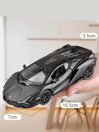 Image of Die-cast Lamborghini Toy Car - 1:32 Scale Alloy Supercar with Openable Doors Lights & Sound, Pull-Back Action Die-Cast Vehicle for Kids, Boys, Car Lovers & Collectors (Multicolor)